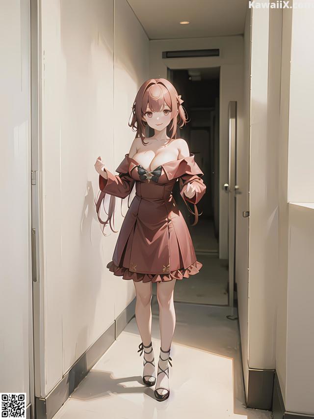Hentai - 华彩繁花 Set 1 20230602 Part 39 No.c49d2c A woman in a brown dress standing in a hallway.